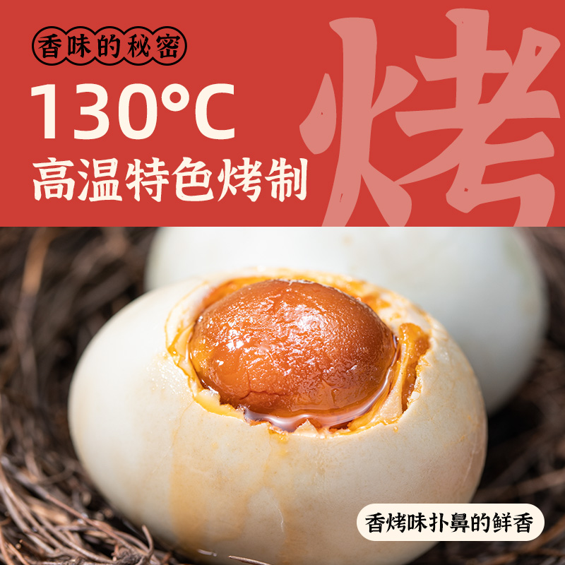 三客游70-85克特大烤海鸭蛋10枚/20枚装咸鸭蛋流油Z缩略图 2