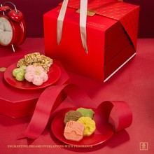 高端中式糕点礼盒婚庆伴手礼三层零食传统糕点心小吃杭州特产花酥