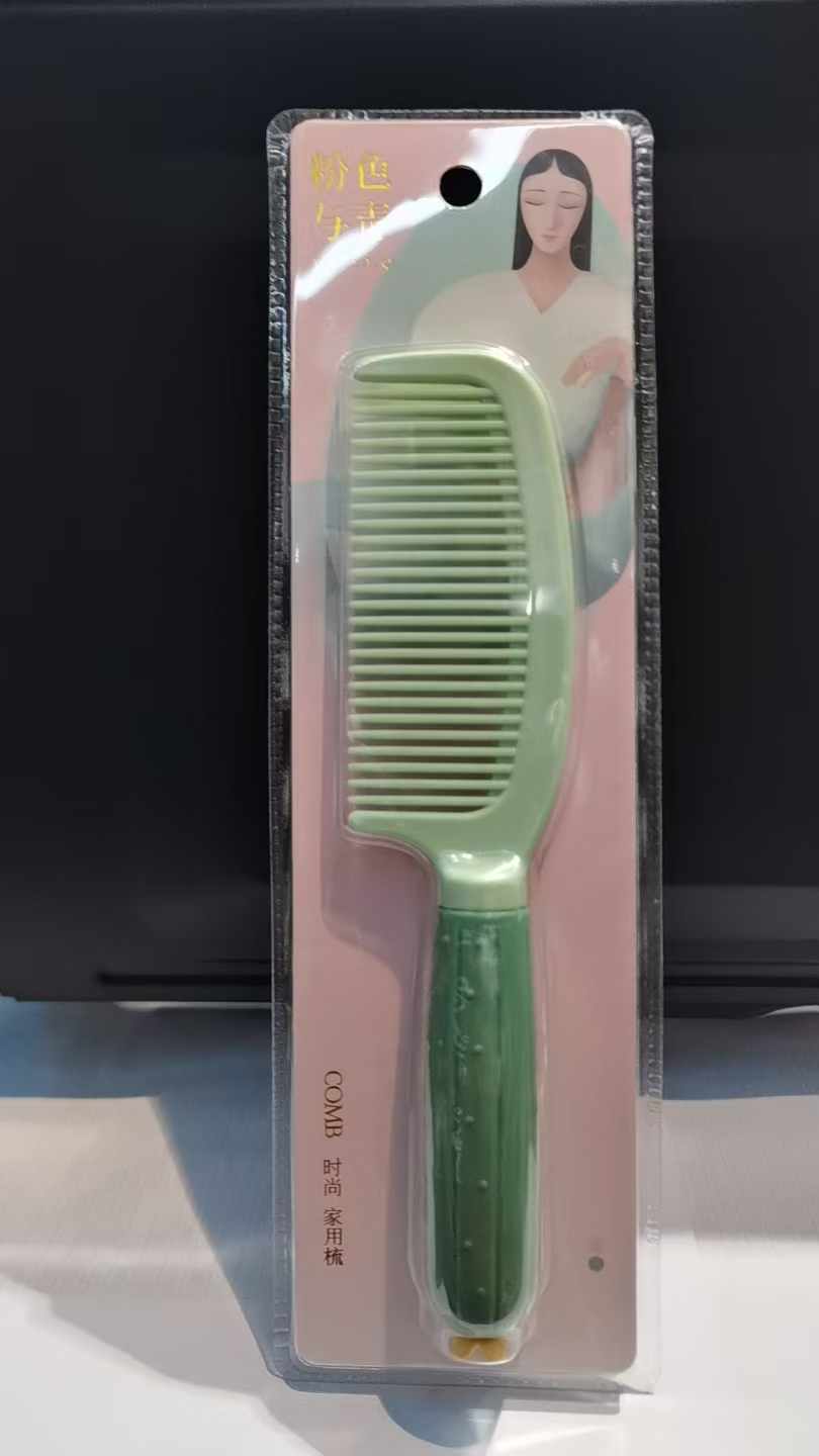 粉色与青仙人掌梳子6241图片 1