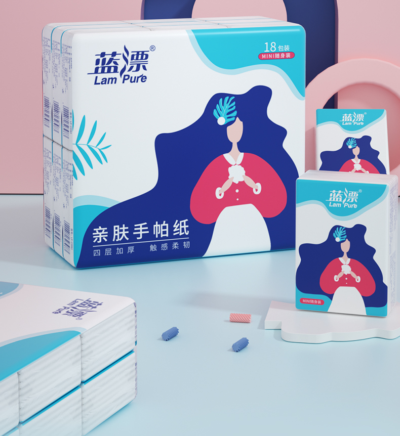 便携式手帕纸面巾纸100小包迷你口袋式餐巾纸抽纸出行随身装纸巾