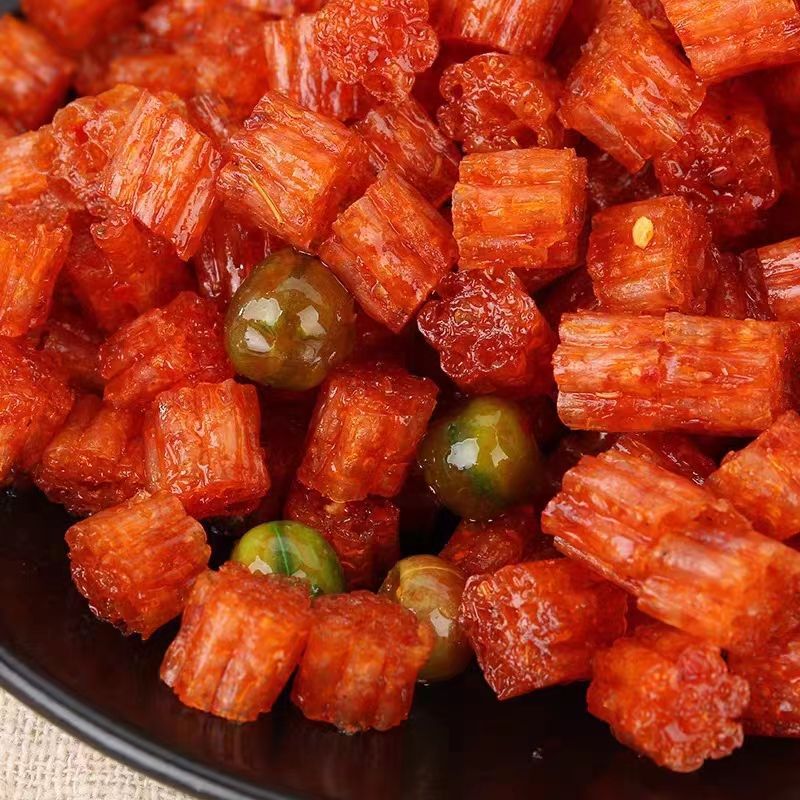 老式怀旧酒鬼青豆脆骨辣条儿时经典麻辣素肉小袋网红休闲面筋零食