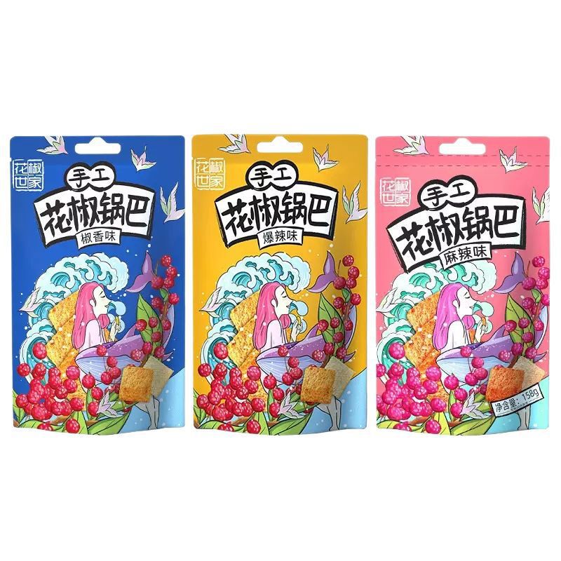 椒巴客手工花椒锅巴158g麻辣零食小吃世家陕西韩城特产网红爆款图片 1