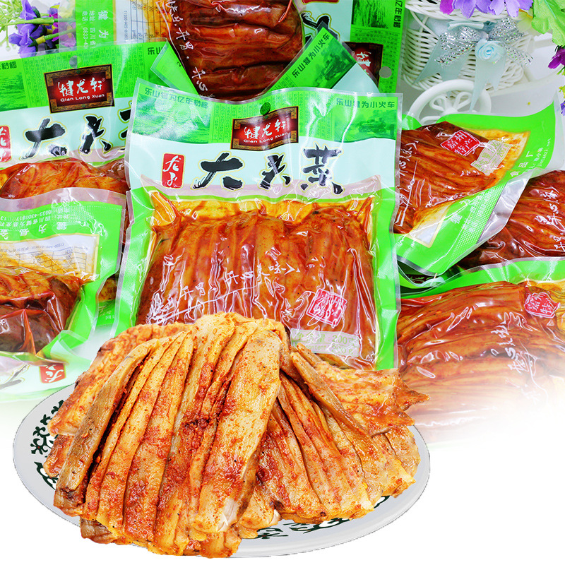 乐山犍龙轩龙孔手撕麻辣大头菜160g*10四川特产新鲜下饭咸菜包邮