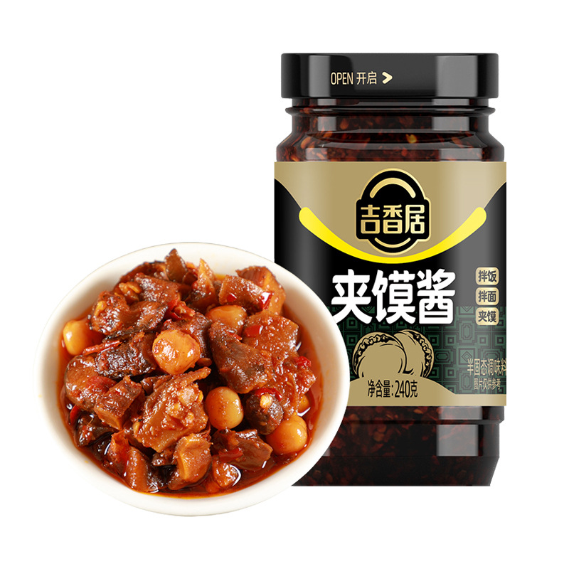 吉香居240g香菇酱四川下饭酱拌面酱拌饭开味拌菜调味麻辣酱就酱缩略图 2