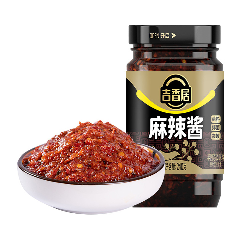 吉香居240g香菇酱四川下饭酱拌面酱拌饭开味拌菜调味麻辣酱就酱缩略图 4
