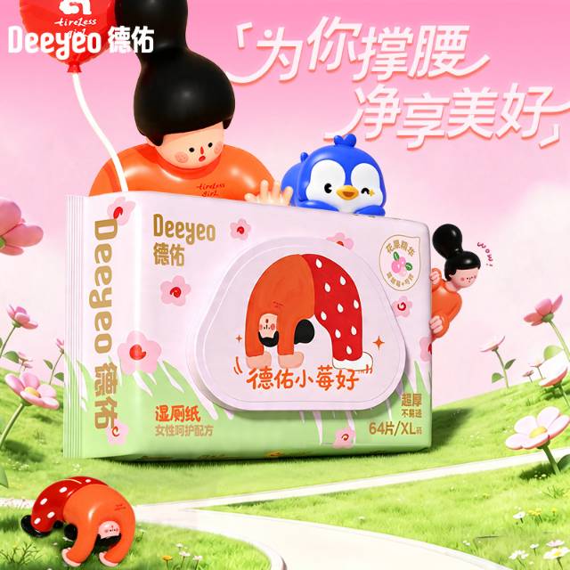 🍓 连湿厕纸都这么卷？德佑这波“少女心”联名，真的懂女生！